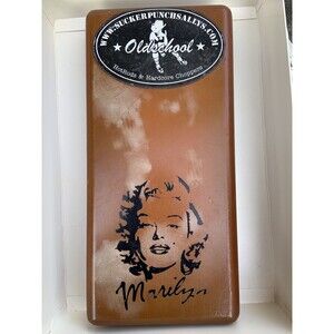 Atlantic Wooden Box 40 CD Carrying Case Marilyn Monroe Magnetic Closure Felt